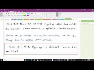 Fibonacci Search Method (Lesson 9)