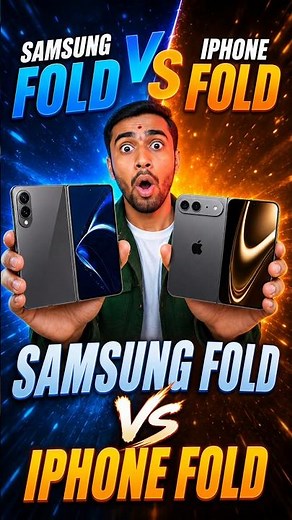 🔥Samsung Fold vs iPhone Fold 😱 Which Wins? #shorts #youtubeshorts #iphonefold #samsungzfold #fold7