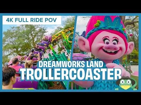 NEW DreamWorks Land Trolls Trollercoaster Full 4K POV 2024 | Universal Studios Florida
