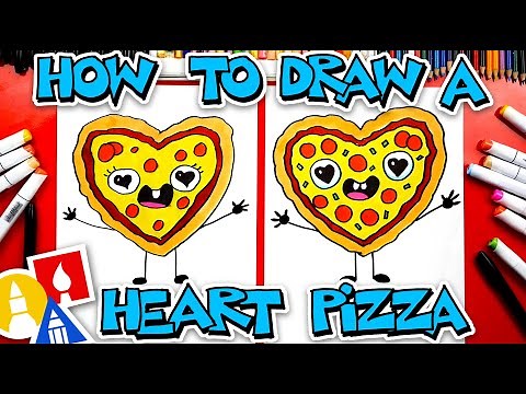 How To Draw A Valentine's Heart-Shaped Pizza