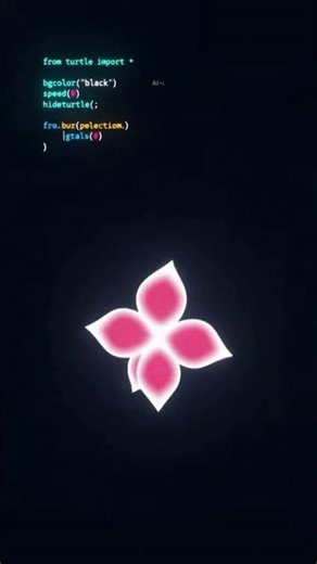 #CodingForKids #PythonLearning #CreativeCoding#love #LotusAnimation #LearnWithFun #Shorts#ReelsIndia