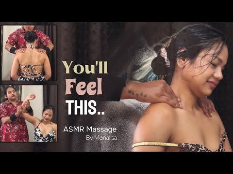 ASMR Back Massage for Stress Relief & Deep Sleep 😴 | Relaxing Massage by Monalisa