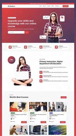 Create A Responsive Education Website Design - HTML / CSS / JavaScript From Scratch