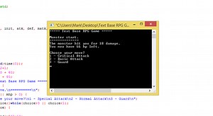 Simple Text Base RPG Game in C   Free Source