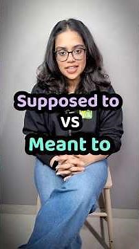 Supposed to Vs Meant to | Everyday English Speaking Tips | Learn English With Ananya