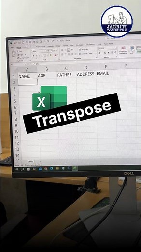 Transpose आता है तो नौकरी मिलेगी #excel #shortfeed #computer #education #viral