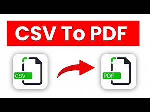 Convert CSV to PDF Online | CSV File to PDF & PDF to CSV Free