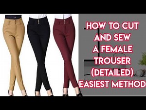 HOW TO CUT AND SEW A FEMALE TROUSER" PART THREE (DETAILED)(EASIEST METHOD)( CENTER ZIP/FINISHING)