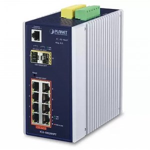 IGS-10020HPT IP30 Industrial SNMP Switch 8-Port 10/100/1000Base-TX 802.3at PoE   2-Port 100/1000FX (SFP) (-40 ~ 75C) - Planet Technology USA