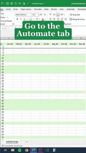 How to Unhide All Rows and Columns in a split second in Excel‼️ #excel #exceltips #exceltutorial
