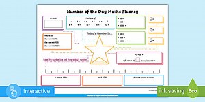 Year 6 Number of the Day Maths Fluency Activity Mat