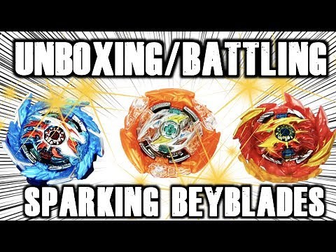 Unboxing and Battling ALL Beyblade Burst Sparking Beyblades!