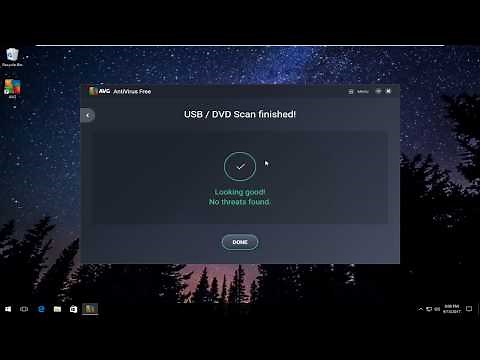 AVG Antivirus Free - How To Run A USB/DVD Scan