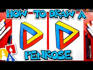How To Draw A Penrose Triangle - Optical Illusion - Videos For Kids