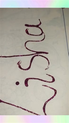 How to write name by Sparkle | calligarphy creation | Zishan | calligarphy tutorials | #arts #design