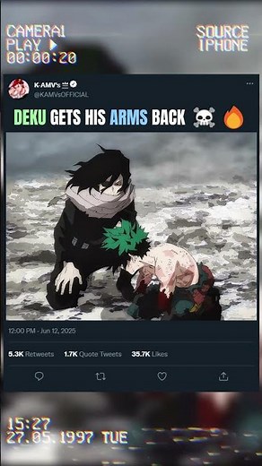 DEKU GETS HIS ARMS BACK ☠️🔥 | #anime #bnha #mha #animeedit #myheroacademia