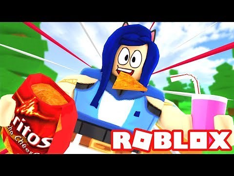 GETTING SUPER FAT IN ROBLOX! ROBLOX EATING SIMULATOR!!