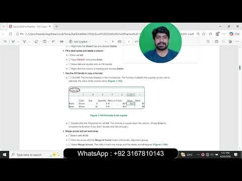 Excel 2024 In Practice - Ch 1 Guided Project 1-3 | Guided Project 1-3 - SIMnet Project