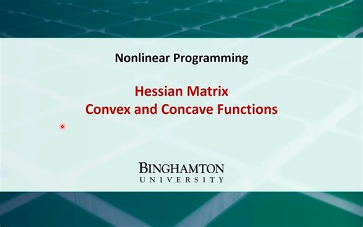 Hessian矩阵，凸和凹函数-海瑟矩阵