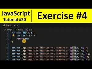 JavaScript Tutorial 20 - Exercise using Functions in JavaScript | Programming For Beginners