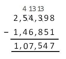 Subtracting large numbers with Video - Teachoo - Subtraction of large