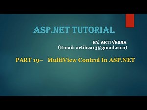 Part 19 ASP.NET MultiVIew and VIew COntrol