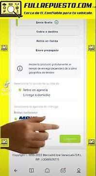 Como llenar el Formulario de envíos de #MercadoLibre #Mercadoenvios #Venezuela