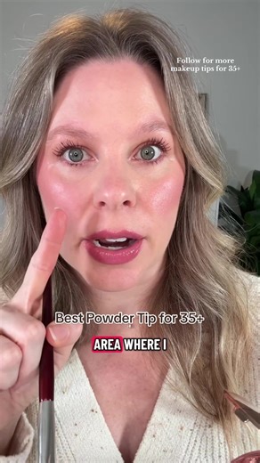 This is one of my best powder tips. Using a smaller dense brush is going to be a game changer in your setting powder routine! Follow for more easy and every day beginner friendly makeup tips and tricks. Using @Charlotte Tilbury finishing powder and @BK Beauty Brushes brush! #makeupforbeginners #makeupfor35andolder #creatorsearchinsights
