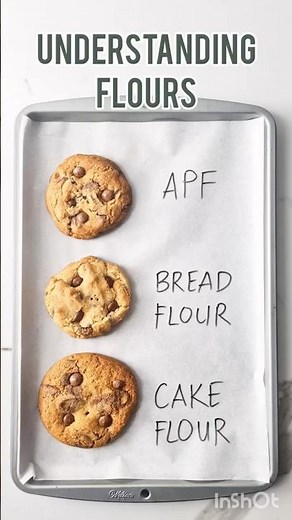 All-Purpose Flour vs Bread Flour vs Cake Flour - are they interchangeable in cookie baking? #baking
