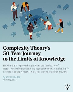 This is the story of the long and winding trail that led researchers from the P versus NP problem to meta-complexity, a journey that probes the limits of problem solving itself. https://www.quantamagazine.org/complexity-theorys-50-year-journey-to-the-limits-of-knowledge-20230817/ | Quanta Magazine