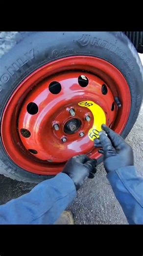 install a red spare tire. #spare #tire #change #Indianapolis