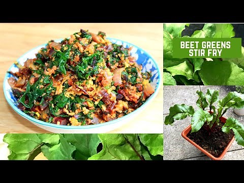 Beet Greens Stir Fry Recipe || How to Cook Beetroot Leaves