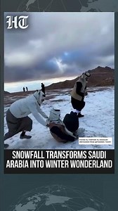 Rare Snowfall Transforms Saudi Arabia's Jabal Al-Lawz Into Winter Playground | WATCH
