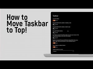 How to Move Taskbar to Top [easy]