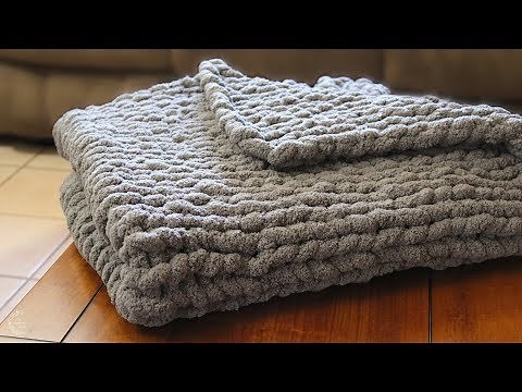 How to Hand Knit a Blanket /Throw | Easy Pattern | The Sweetest Journey