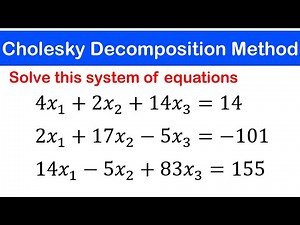🟢04 - Cholesky Decomposition Method (Algorithm)