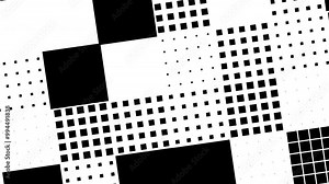 Checkerboard pattern of black and white squares creating a grid-like image. Black squares on the left, white squares on the right, repeated to form a larger pattern Stock Video