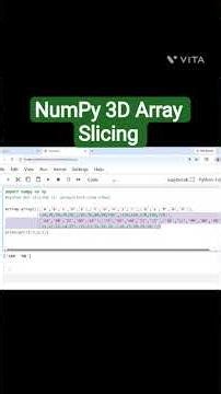NumPy Numerical Python Slicing #numpy #numpytutorial #numpypython #pythontutorial #python #viral