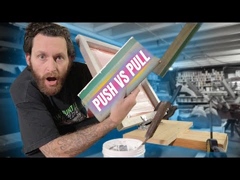 How to Screen Print at home [ Pushing vs Pulling a Squeegee ] Screen Printing Tips and tricks