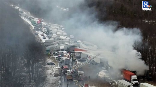 Pennsylvania State Police said six people were killed in Monday's massive pileup on I-81 in Schuylkill County