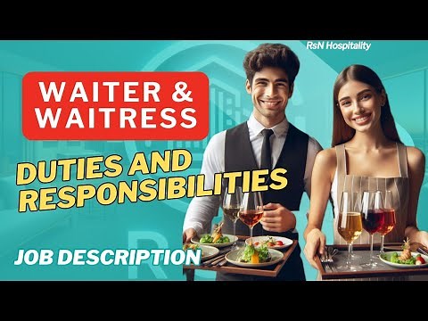 Waiter + Waitress | Duties and Responsibilities | Job Specification | Job Description |