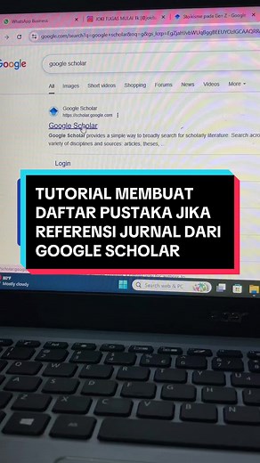 Tutorial Membuat Daftar Pustaka dengan Google Scholar