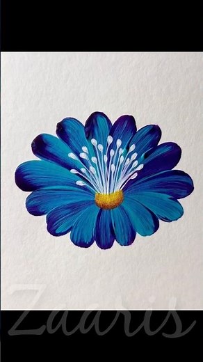 💙🩵EASY Flower painting for beginners💯Acrylic #beginners #art #shorts #acryliclesson #viral #yt