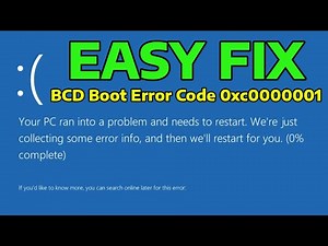 How To Fix BCD Boot Error Code 0xc0000001 in Windows