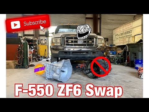 How to swap a ZF6 Manual Transmission in a 2000 Ford F-550 7.3 Powerstroke (tool list at end)