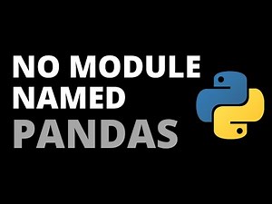 How to Fix ImportError "No Module Named Pandas" Error in Python | Python Tutorial