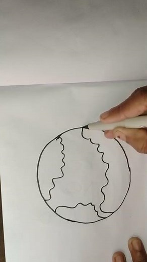 How to draw Earth drawing step by step draw pencil drawing Earth 🌍 painting coloure earth Drawing