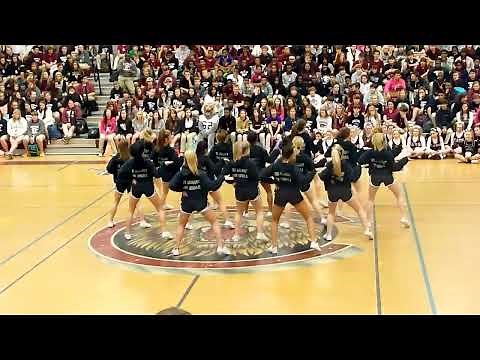 Central High Cheerleaders dance at pep rally