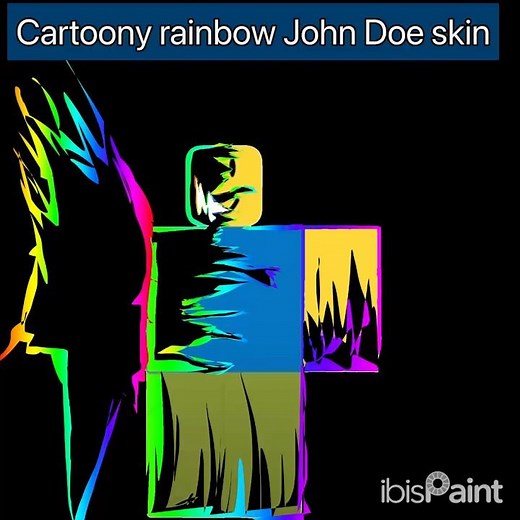 Cartoony rainbow John Doe ￼ concept #fnfmod #fnf #roblox