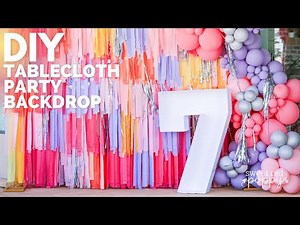 DIY Tablecloth Party Backdrop